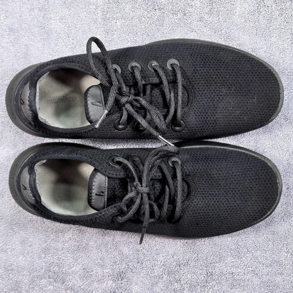 Allbirds Tree Runners Mens‎ Size 11 Black Good Sustainable Mesh Sneakers - Picture 6 of 13